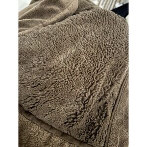 RH Restoration Hardware Faux Fur‎ Throw Blanket DEEP Brown  Luxurious 50 X 62